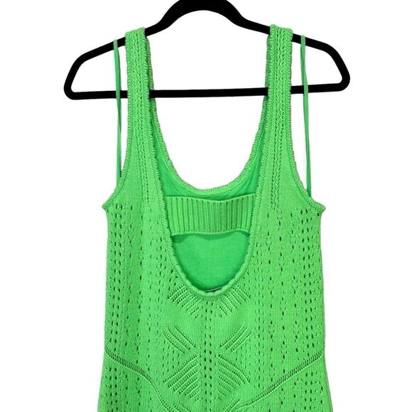 NEW Jonathan Simkhai Tiffanie Midi Dress Meadow Green Size Medium - Picture 9 of 14